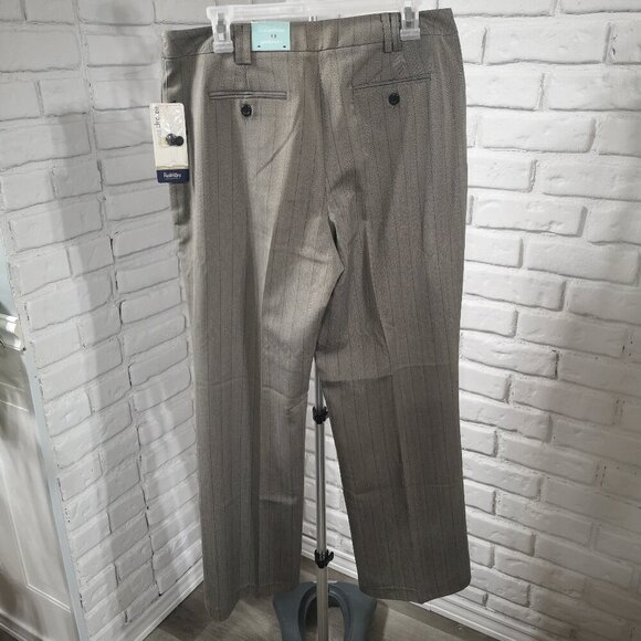 NWT Reitmans Ladies Size 13 Straight Leg Striped Washable/Stretch Dress Pants - Picture 2 of 14